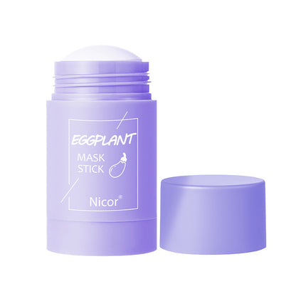 Maschera detergente al tè verde, stick di argilla, controllo dell'olio, maschera schiarente anti-acne, maschera alle alghe, cura della pelle