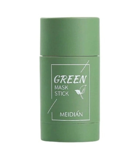 Maschera detergente al tè verde, stick di argilla, controllo dell'olio, maschera schiarente anti-acne, maschera alle alghe, cura della pelle