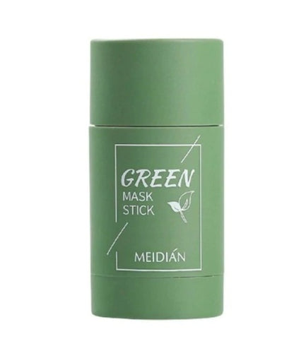 Maschera detergente al tè verde, stick di argilla, controllo dell'olio, maschera schiarente anti-acne, maschera alle alghe, cura della pelle