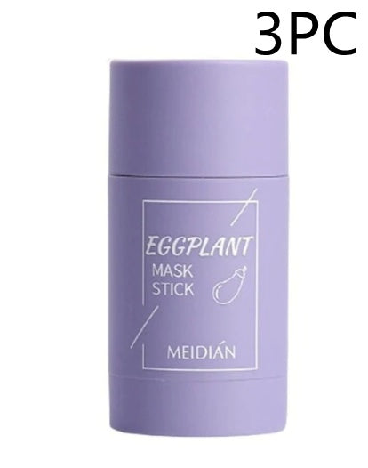 Maschera detergente al tè verde, stick di argilla, controllo dell'olio, maschera schiarente anti-acne, maschera alle alghe, cura della pelle